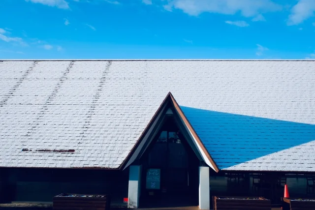 雪が積もった住宅の屋根